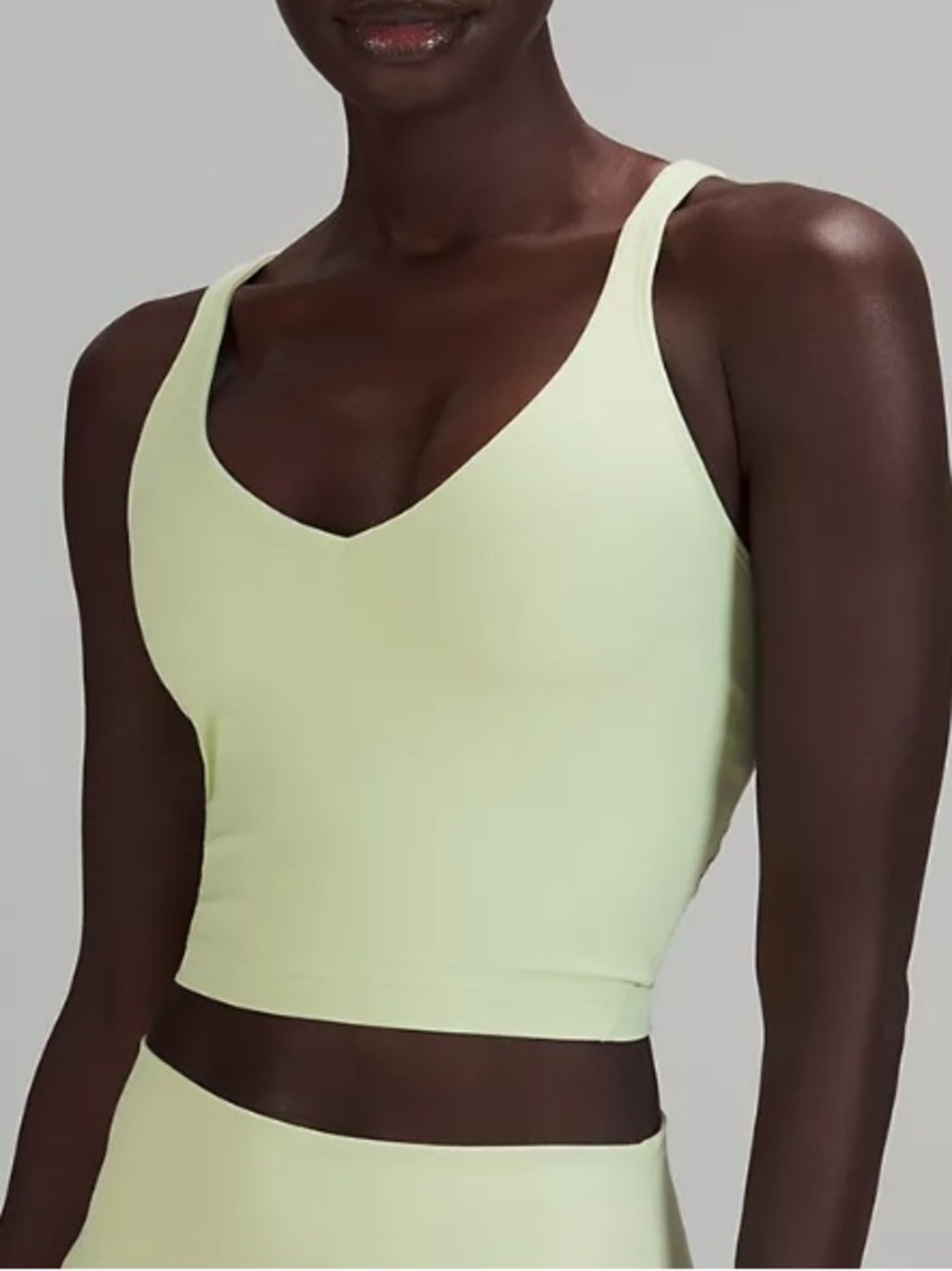 lululemon align crop tank light green